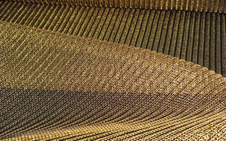metal fabric brass