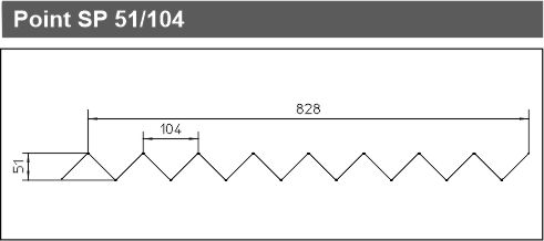 pointed profile 51-104